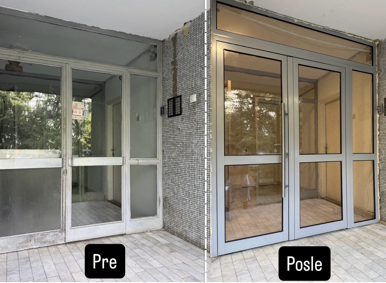 Aluminijumski ulaz – pre i posle