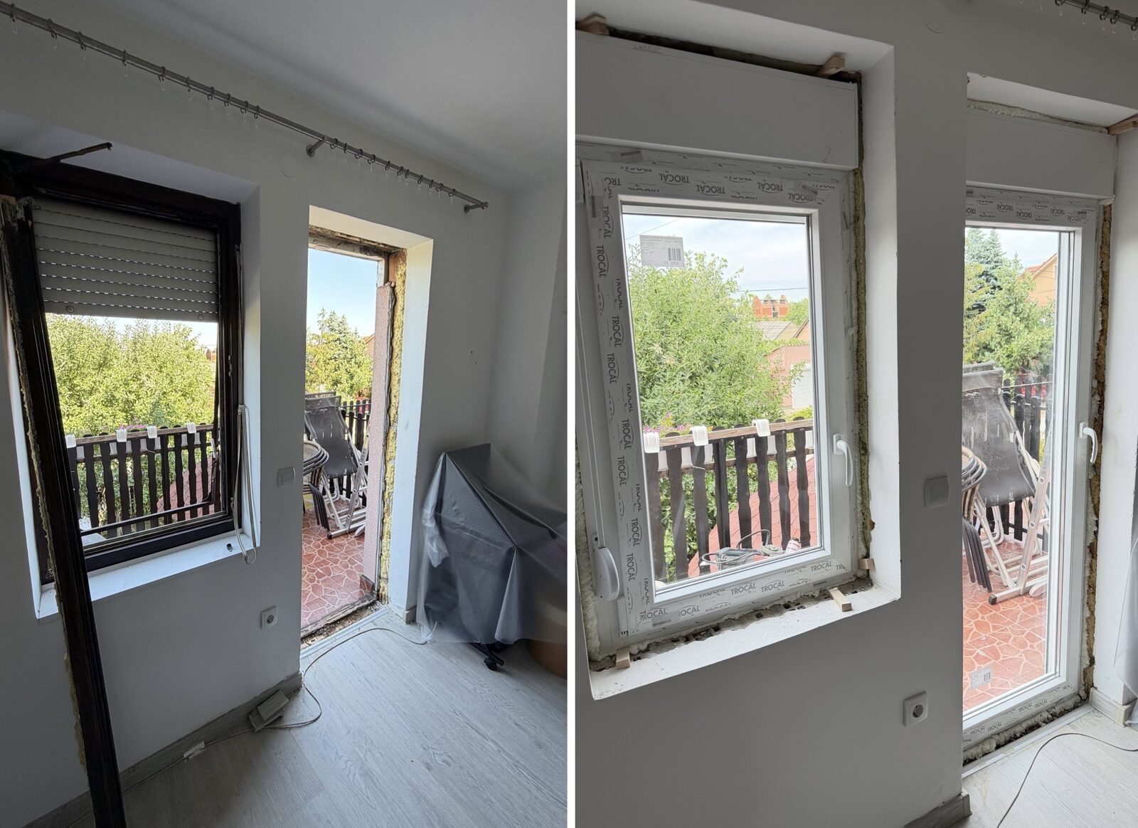 Prozor na terasi – pre i posle