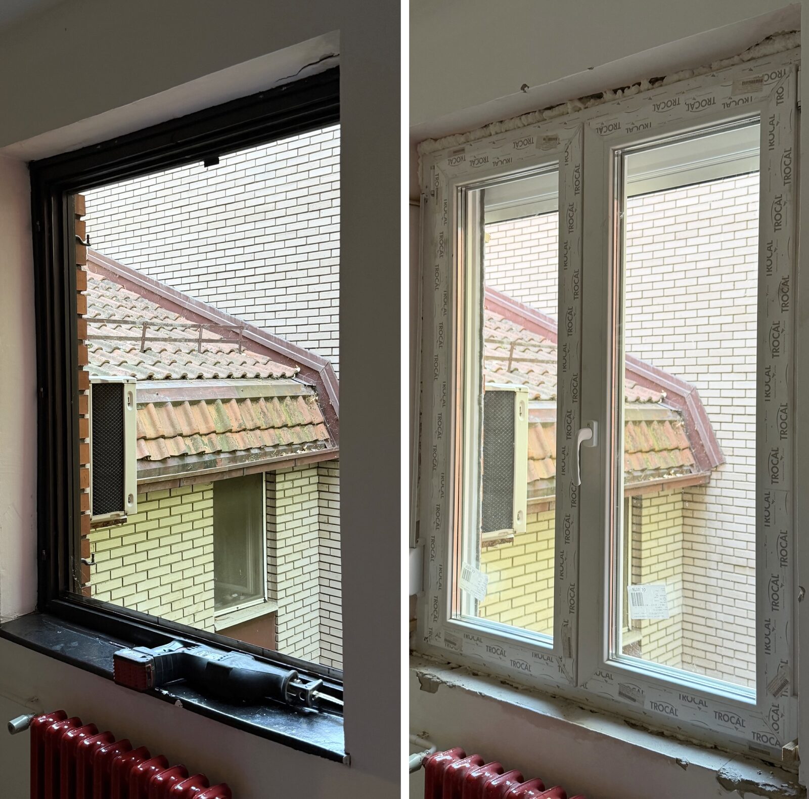 PVC prozor – pre i posle zamene stolarije (nemački Trocal)